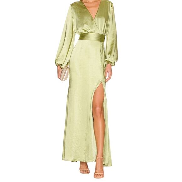 ELLIATT Revolve Kai Maxi Dress Women L Green Formal Wedding Guest Gown Timeless - Picture 16 of 16